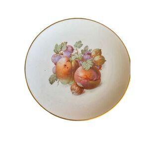 Vintage Schumann Arzberg Bavaria Germany Fruit Plate 7 1/2" Gold Trim 1 piece‎